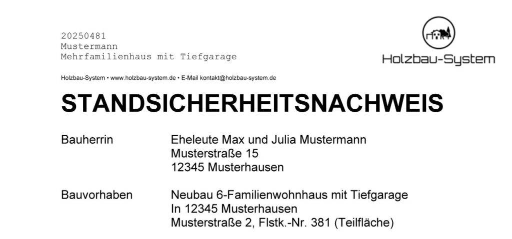 Standsicherheitsnachweis eines Statikers_Holzbau-system